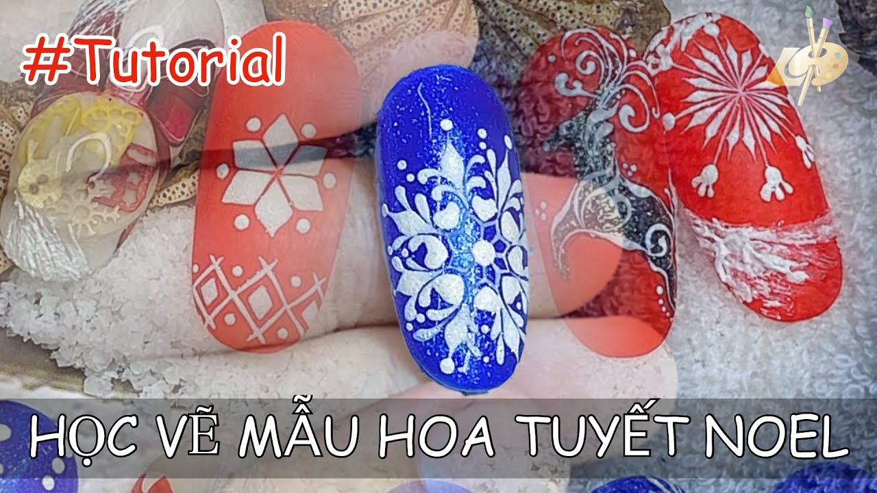 Học vẽ Mẫu hoa tuyết cho dịp Noel
