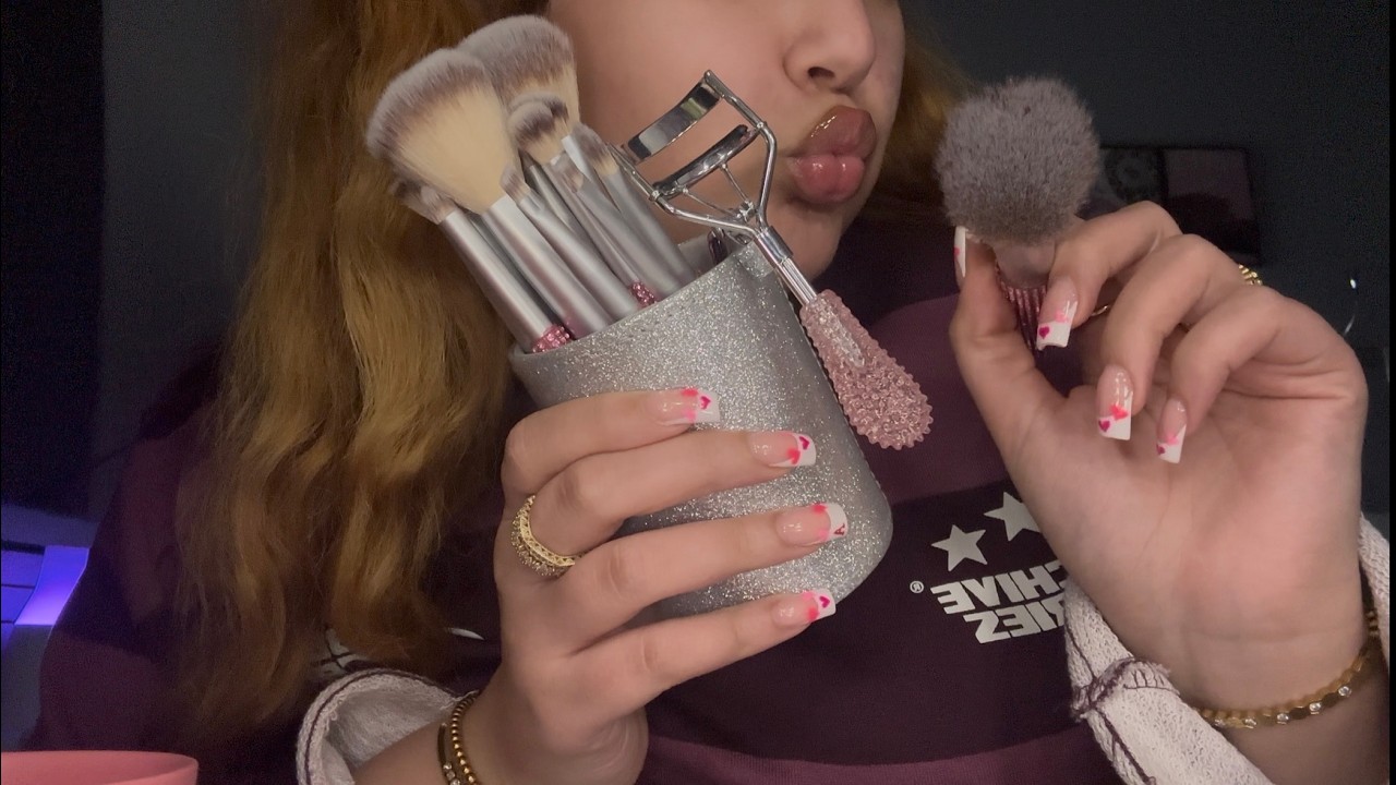 ASMR | Brush Tapping & Soft Whispering for Sleep