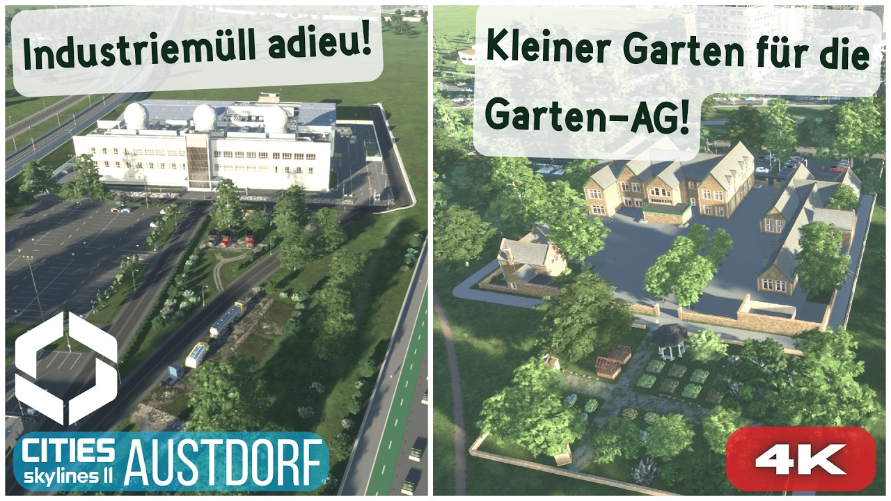 Massiver Ausbau der städtischen Dienstleistung ... in schön. #citiesskylines2  #4k
