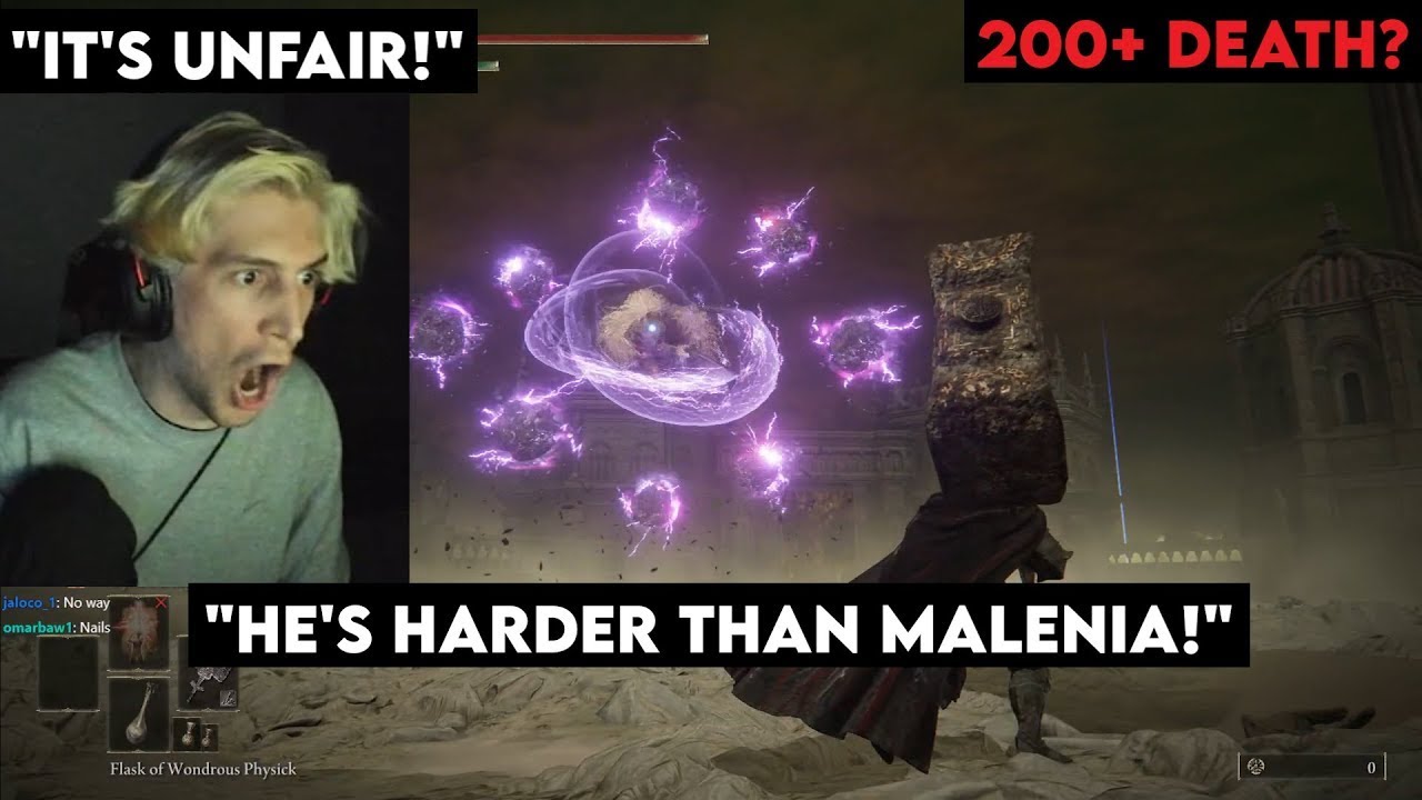 xQc Vs Promised Consort Radahn Boss Fight - Elden Ring Shadow of the Erdtree