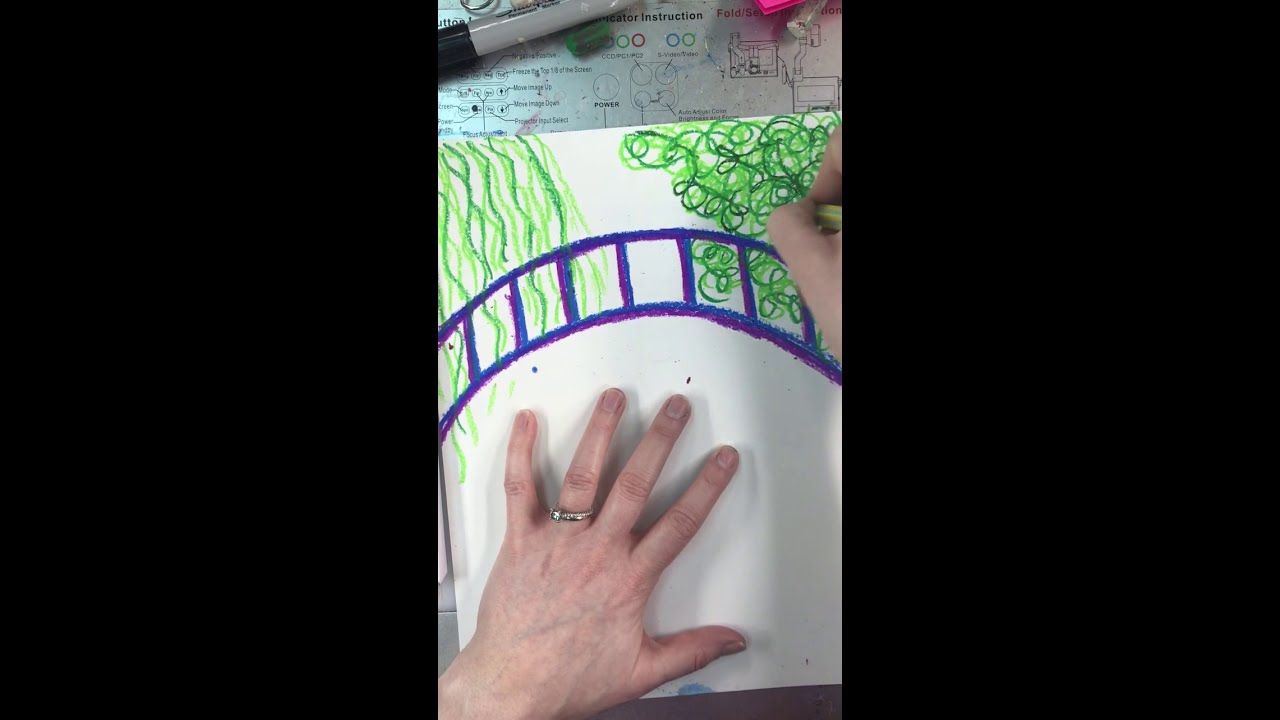 How to draw Monet’s water lilies for kids