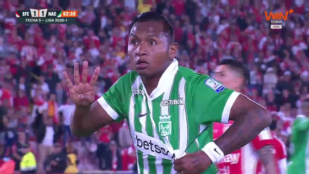 &iexcl;ALFREDO MORELOS DE PENAL ANOTA EL EMPATE PARA NACIONAL ANTE SANTA FE! #LALIGAxWIN 🟢⚽🔥🤩