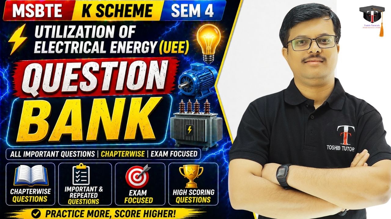 IMP QUESTION BANK UNIT TEST 1 | UEE | SEM 4 | K Scheme | MSBTE | Toshib Tutorials
