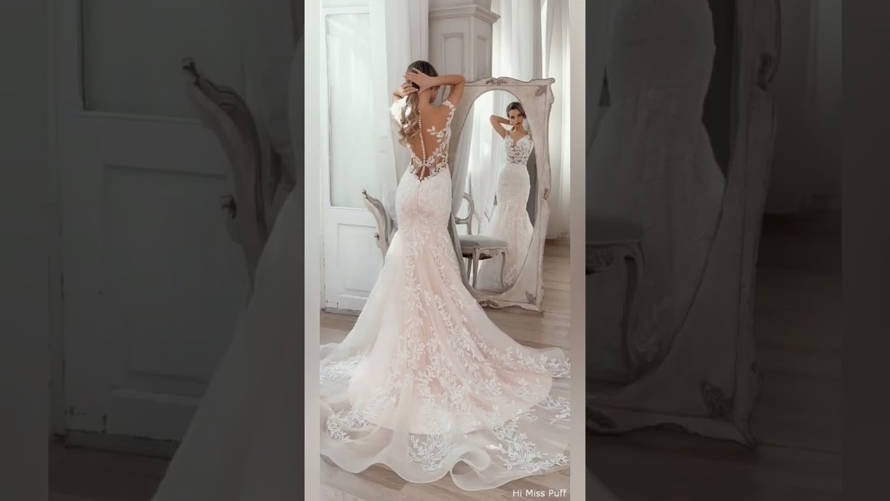 Beautiful Mermaid Style Wedding Dress #love #wedding #ideas #2023 #celebration #best #dress #tiktok