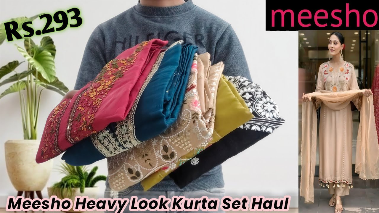 Meesho Latest Partywear Kurta Sets Haul 2026 &hearts;️ Festive Special Kurti Set Review Start Rs293 #meesho