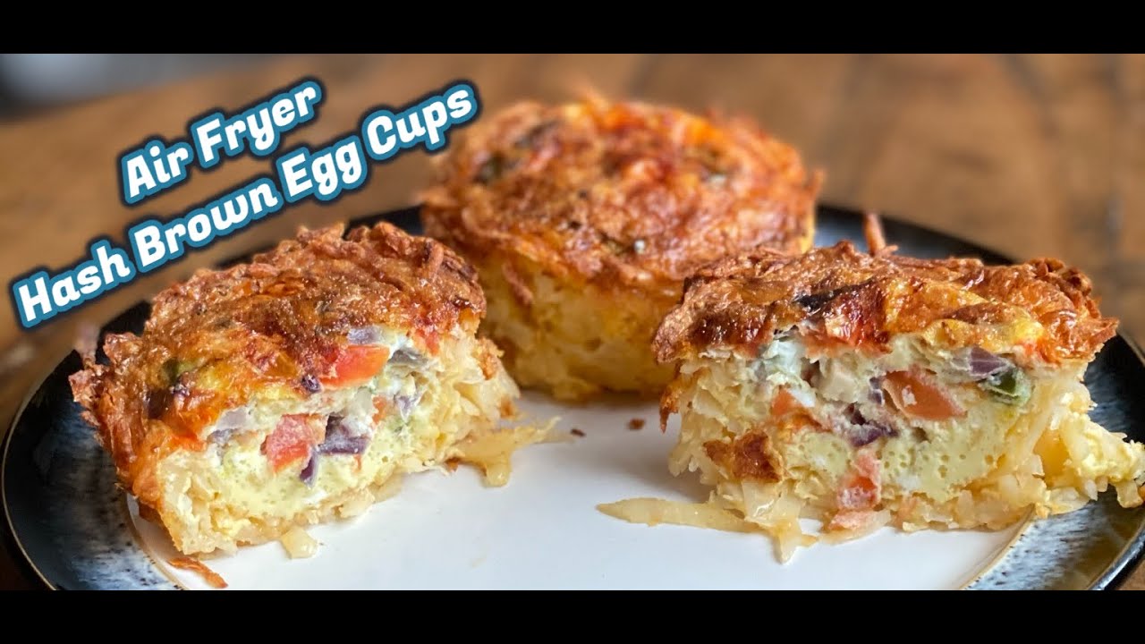 Hash brown egg cups in the air fryer!
