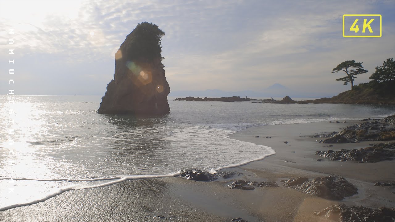 【波音】秋谷海岸③（神奈川県）静かに打ち寄せる波の音｜自然音・環境音・4K｜Ocean Sounds