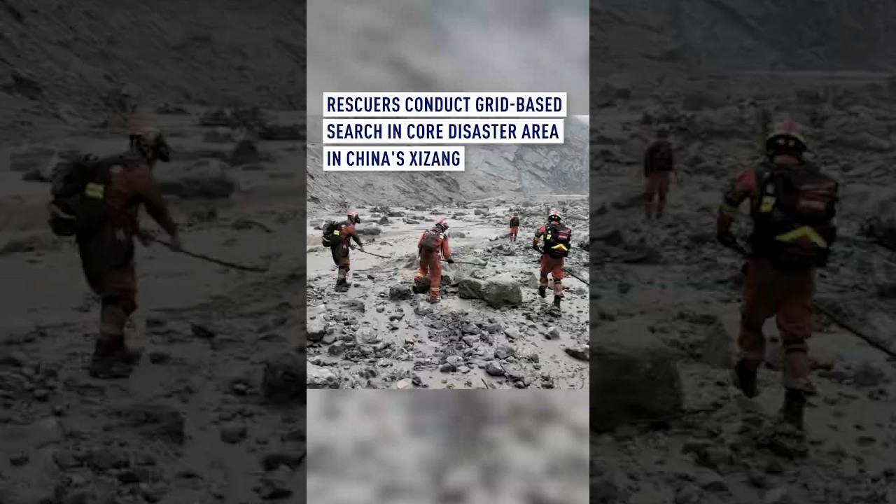 Rescuers conduct grid-based search in core disaster area in China's Xizang