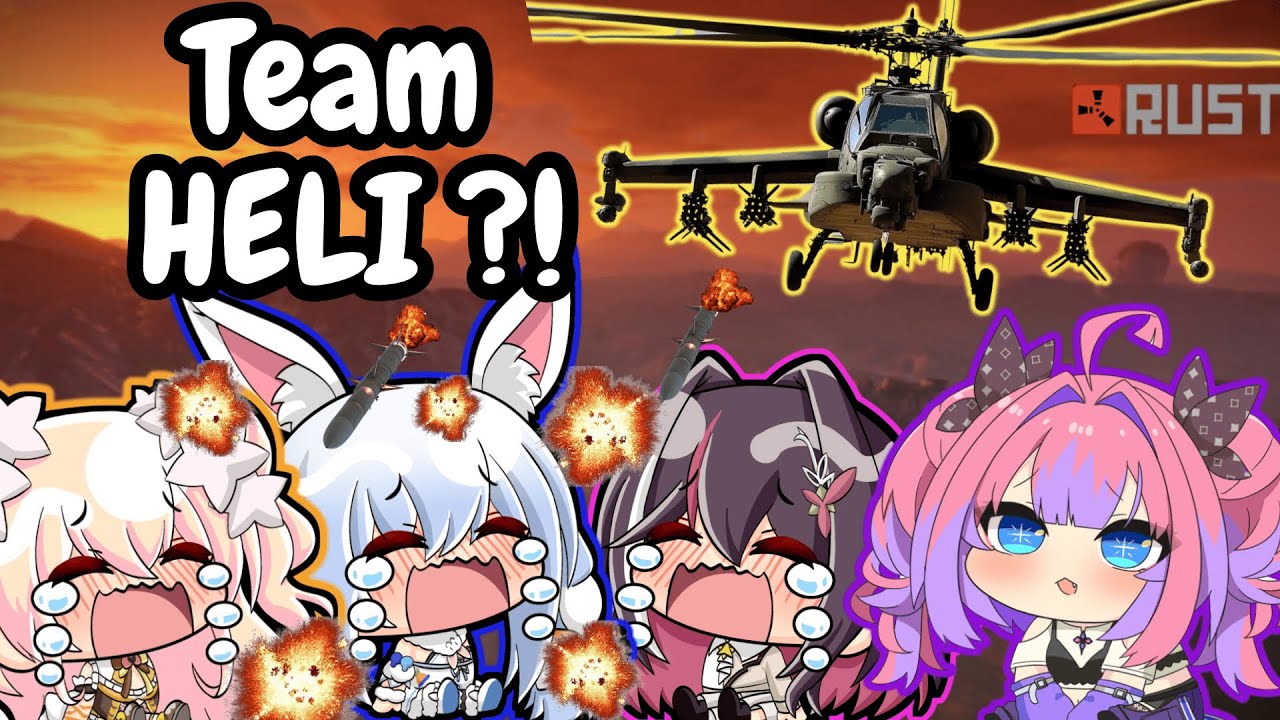 Team PEKO vs Team AZKi vs Team HELI?! #HoloRUST PVP Day 1