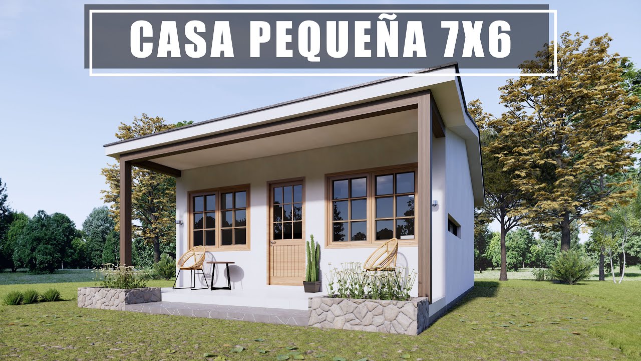 BONITO DISE&Ntilde;O DE CASA PEQUE&Ntilde;A DE 7X6 / TINY HOUSE DESIGN