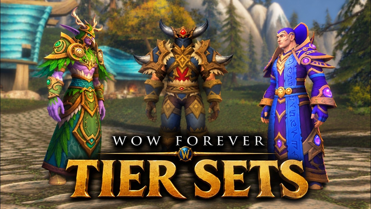 Все тир-сеты WoW Forever: персонажи в HD и SD качестве