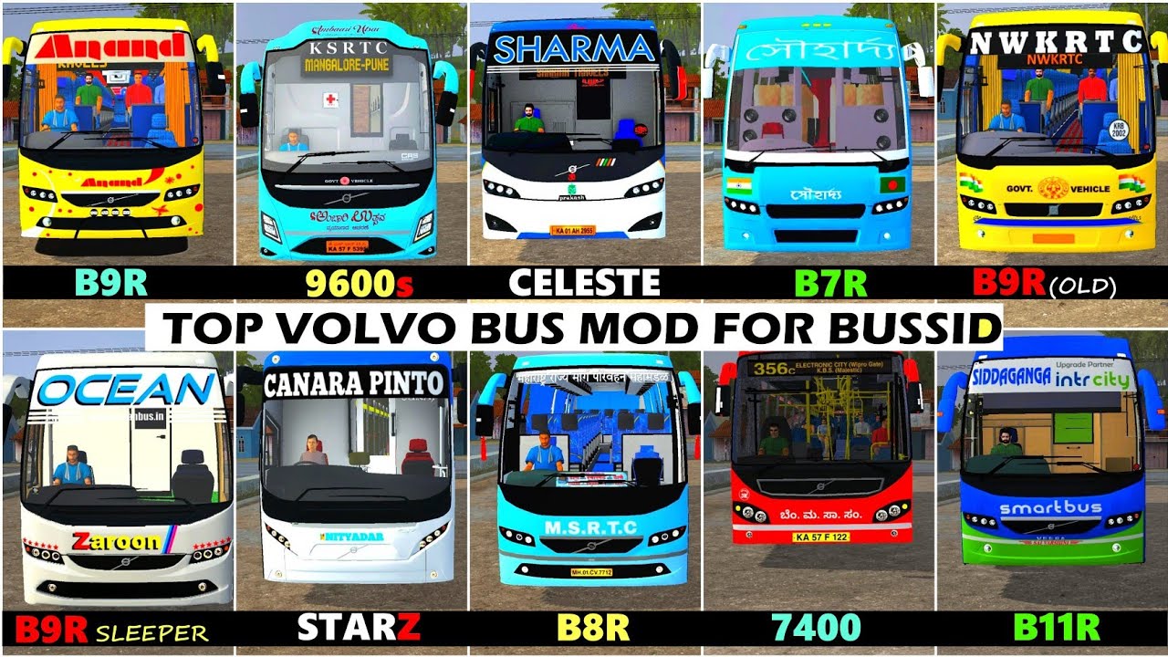 All In One Best Volvo Bus Mods For Bus Simulator Indonesia | Volvo Bus Mod For Bussid | Bussid