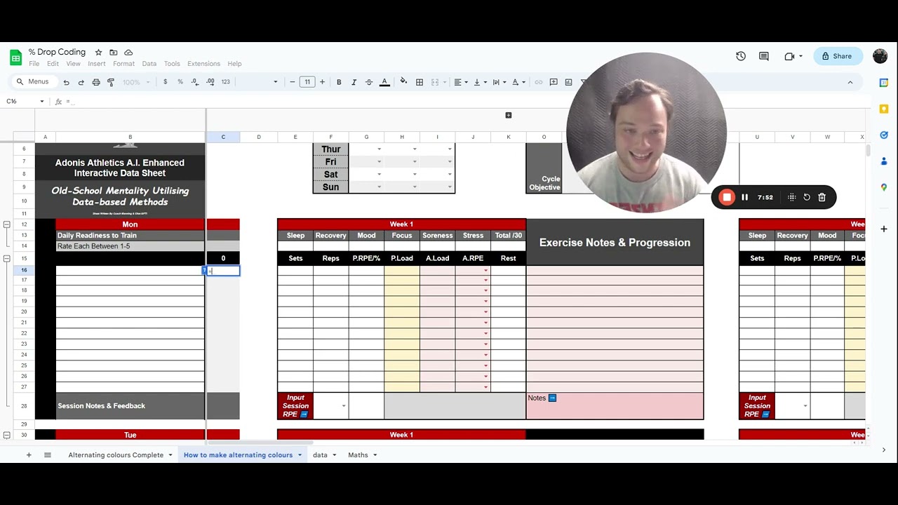 Making Powerlifting Spreadsheets look nice!