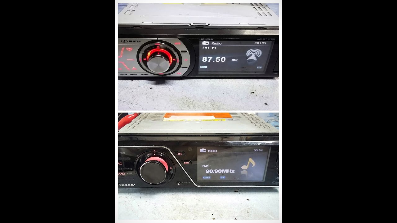 Buster HBD-9200 Pioneer DVH-7380AV com  volume ruim,  troca potenciômetro