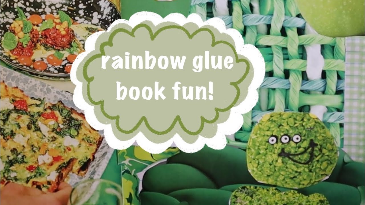 creating in my rainbow glue book, let’s relax together & glue images #gluebook #gluebookjournal 🌈📓