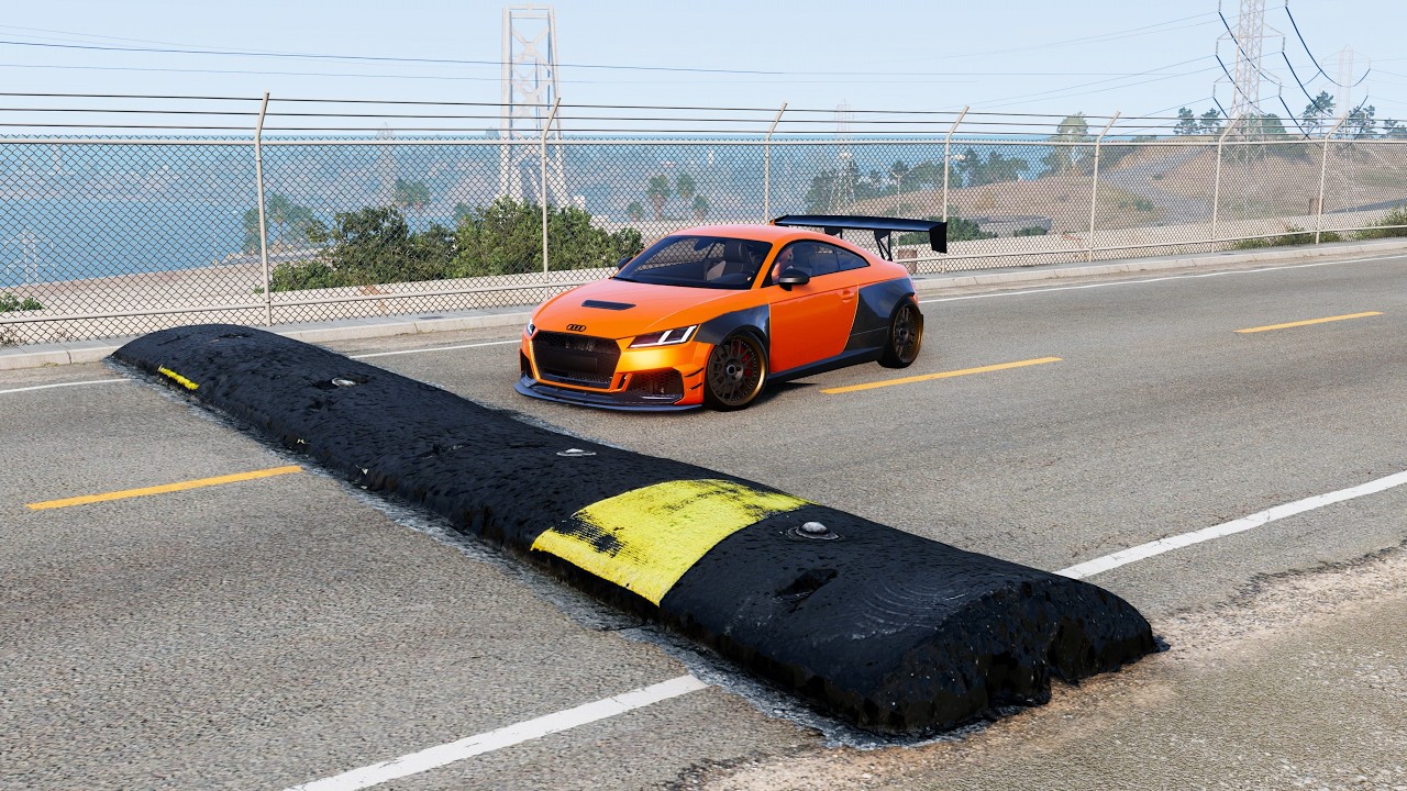 Cars vs Speed Bumps #76 - Audi TT 8S | BeamNG Drive