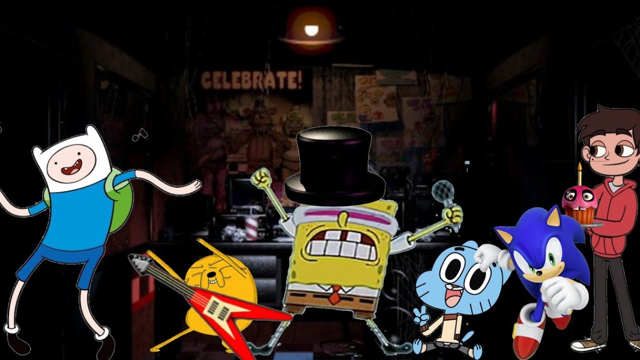 Five nights at freddy's 1 / IA cover/Con personajes famosos