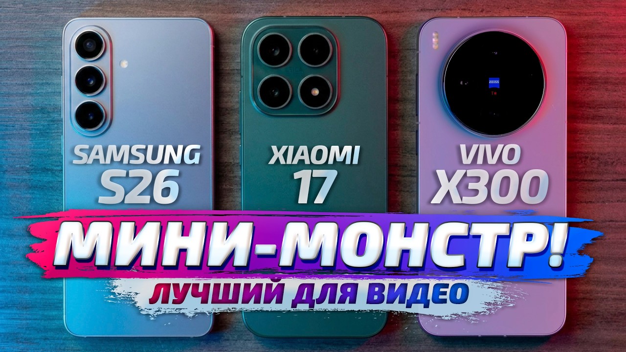 Samsung S26 vs Xiaomi 17 vs Vivo X300 КОМПАКТНЫЙ СМАРТФОН для ВИДЕОСЪЕМКИ! Какой лучше? 💫
