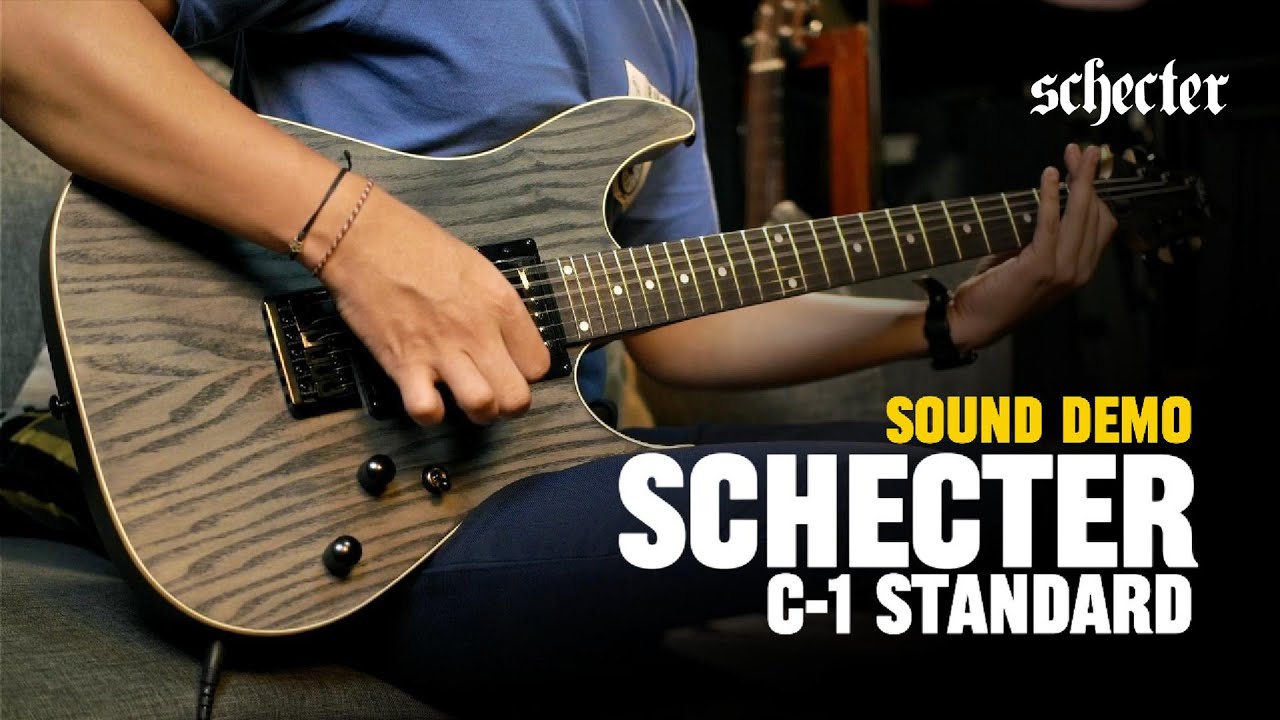 Schecter C-1 Standard in Charcoal Satin Sound Demo