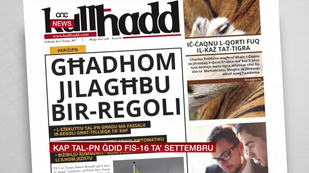 KAP TAL-PN ĠDID FIS-16 TA&rsquo; SETTEMBRU.