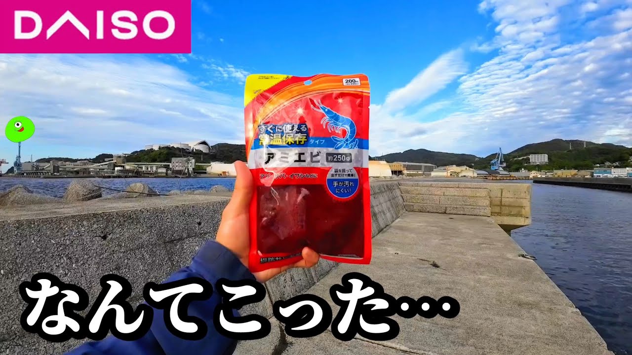 ダイソーアミエビを使ってサビキ釣りしたら驚愕の想定外の結果に唖然…【ダイソー釣具】