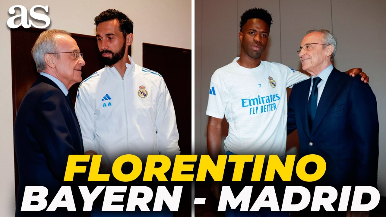 El ABRAZO de FLORENTINO con los jugadores del REAL MADRID antes del BAYERN: APOYO para la REMONTADA