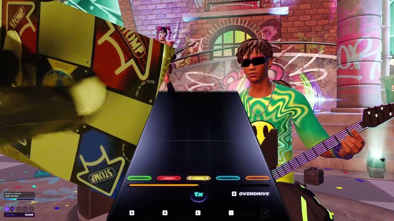 Pump It Up Fortnite Festival Expert:  Walk This Way Run DMC ft. Aerosmith Lead