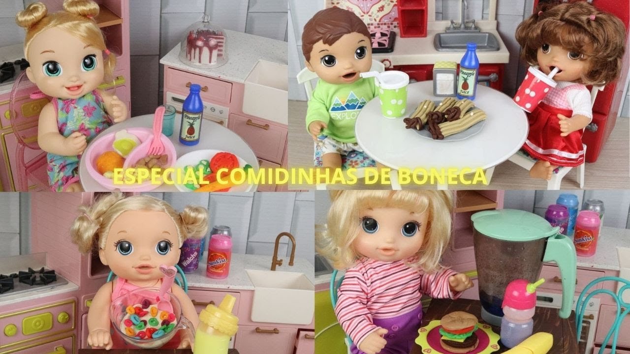 Minhas BONECAS BABY ALIVE NA HORA DA COMIDINHA/ ESPECIAL DE FÉRIAS -30 MINUTOS DE VÍDEO