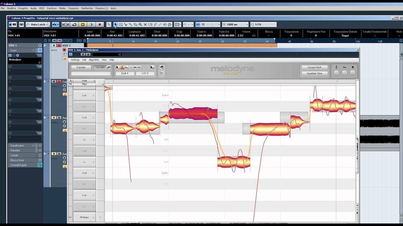 139) Cubase Tutorial Italiano: Melodyne tutto l'essenziale per intonare la voce