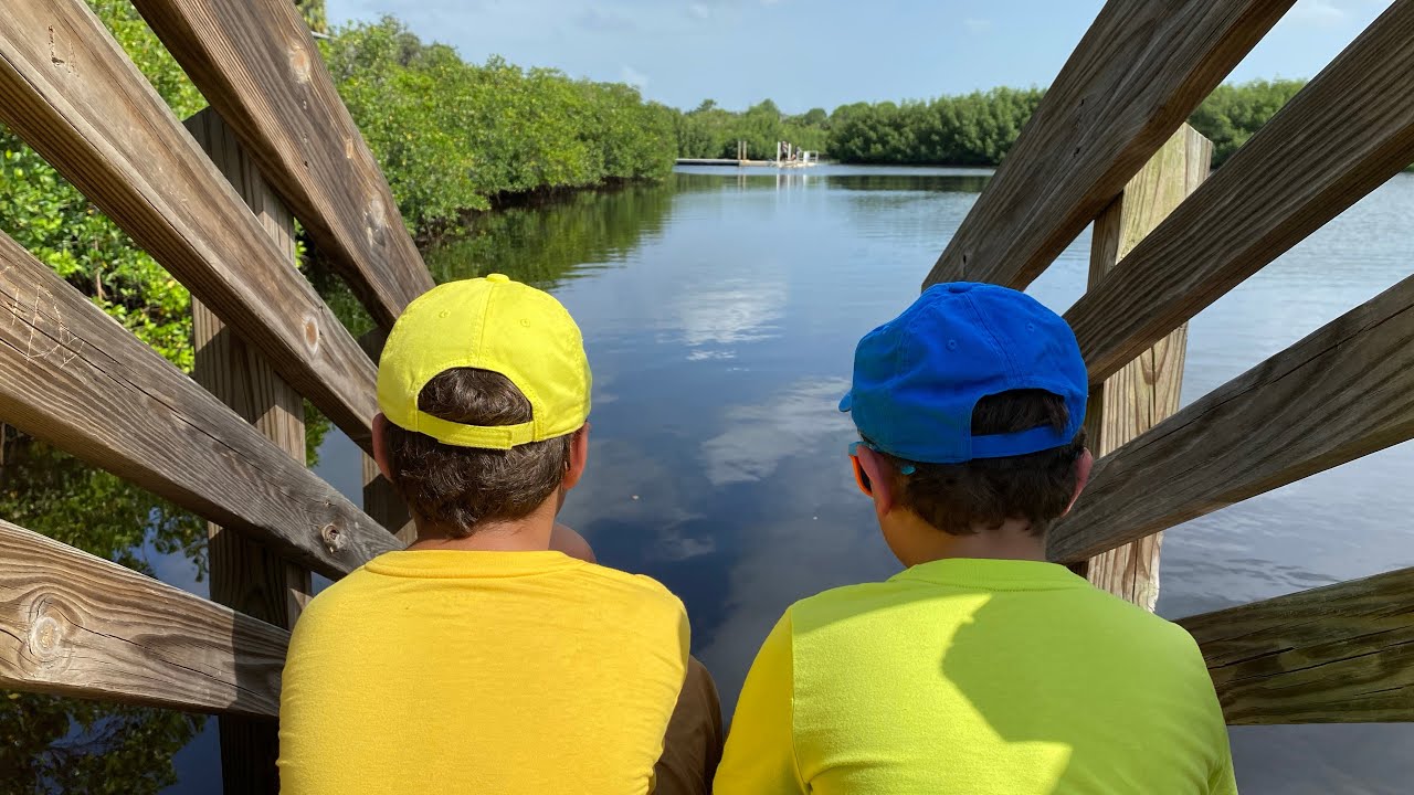 Hanging out at  Tampa trail with the kids on the boardwalk
