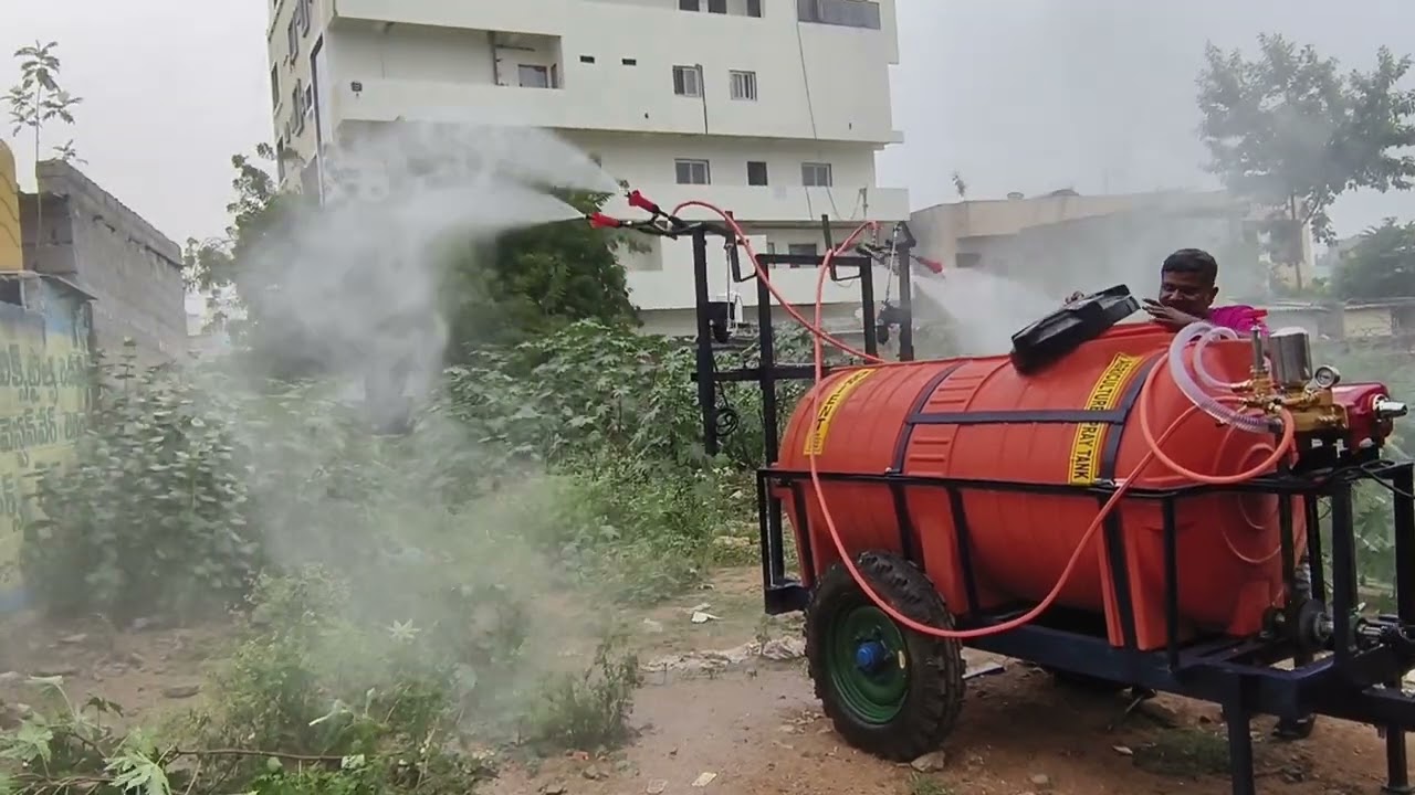 tractor mounted 1000ltsq tank kisan gold 100htp pump with 2 in 1 Wipper  and manual spraying mechine
