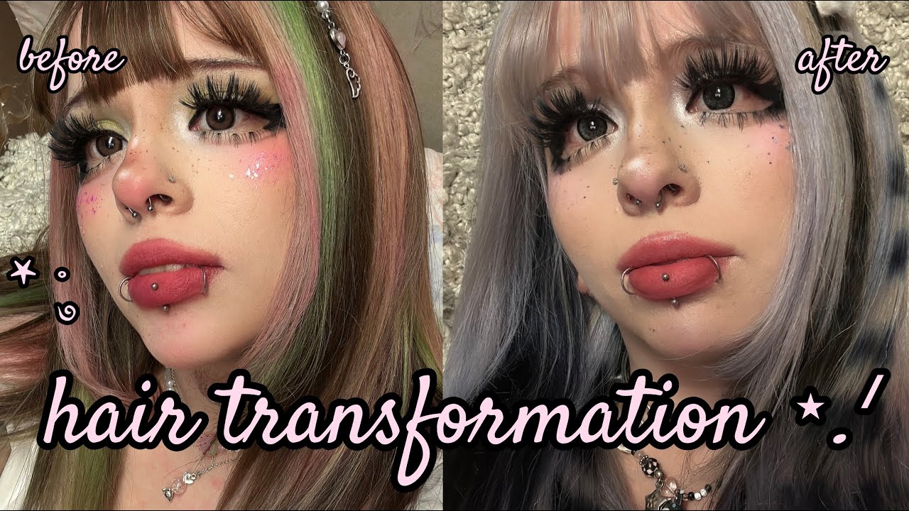 dyeing my hair silver with raccoon tails (at home) ✦