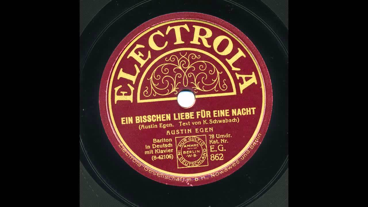 Austin Egen: Ein bi&szlig;chen Liebe f&uuml;r eine Nacht (1928)
