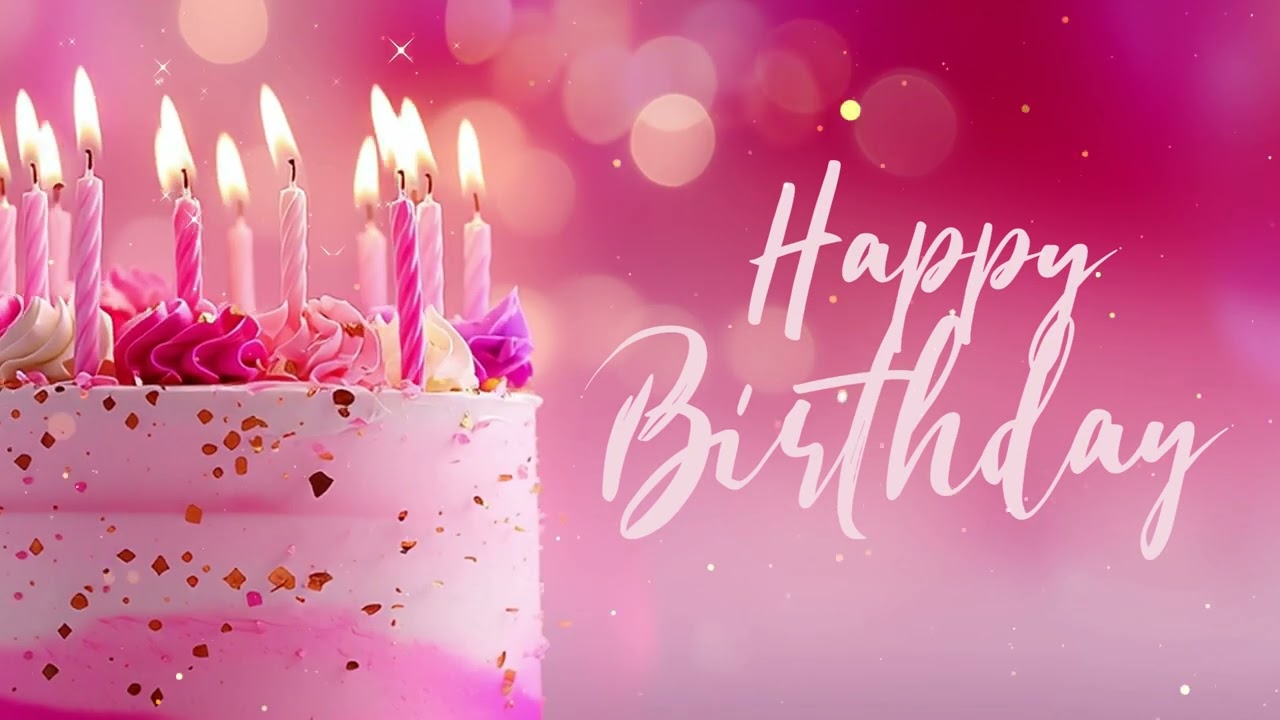 Pink Birthday 4k Animated 2 hour Birthday Background