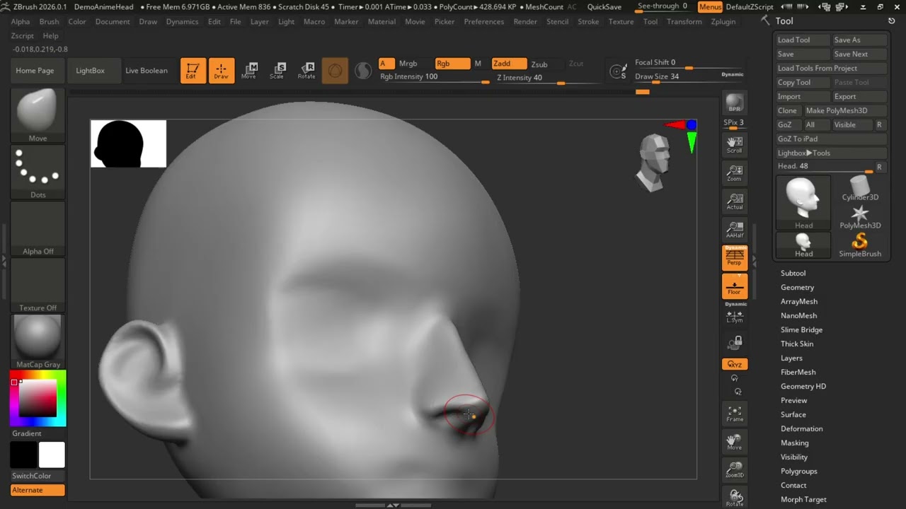 ZBrush Nose Tutorial