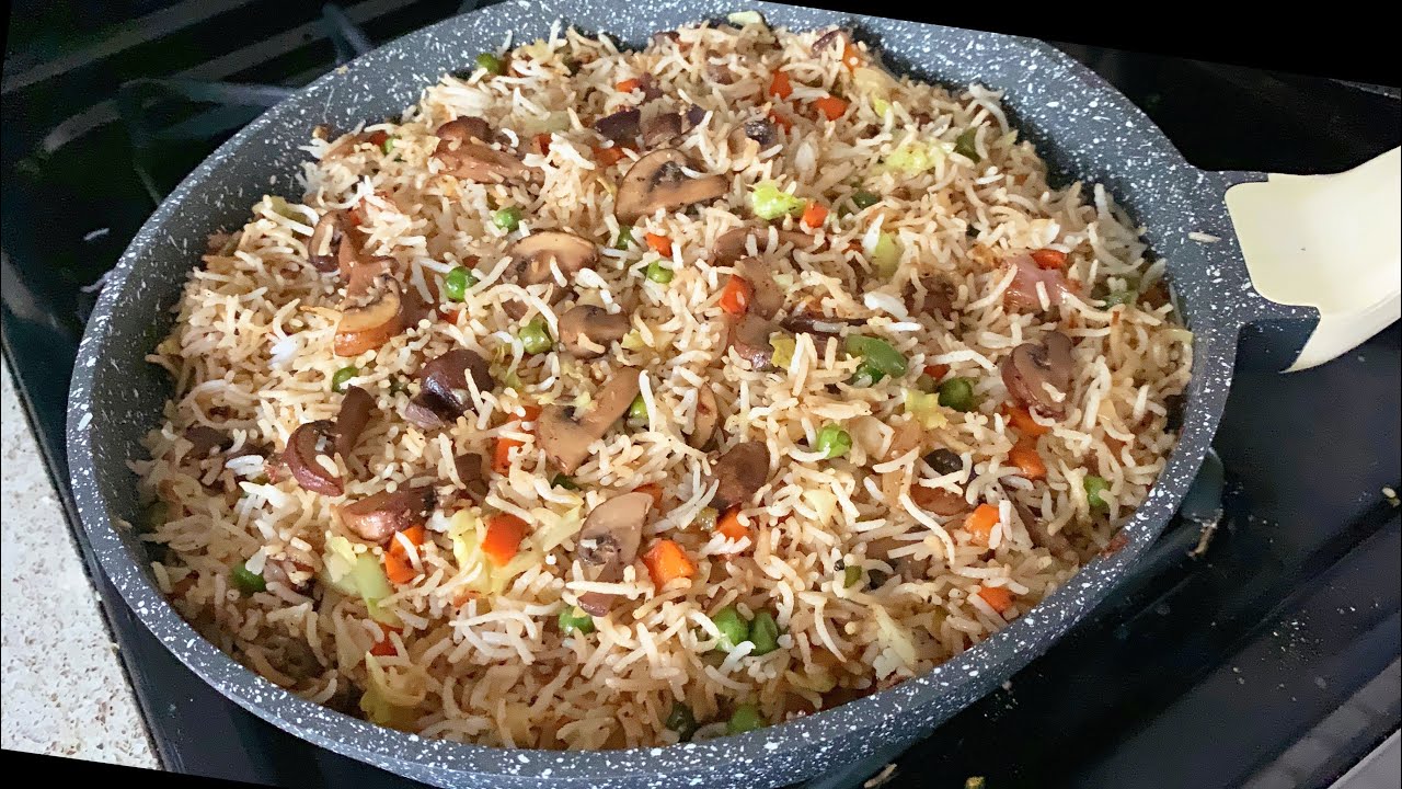 Quick Mushroom Fried Rice | Mushroom Rice Recipe | Veg Fried Rice - Healthy Rice Recipes |