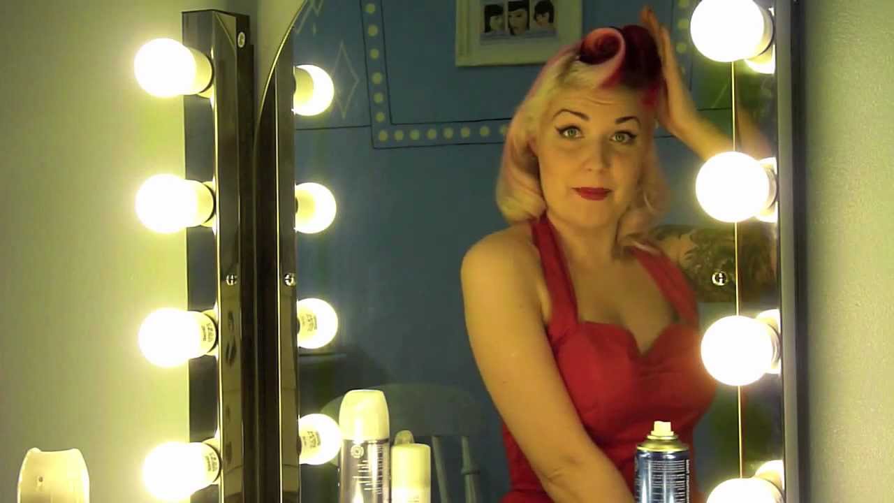 50's Rockabilly Pin Up Triple Victory Roll Hair Tutorial