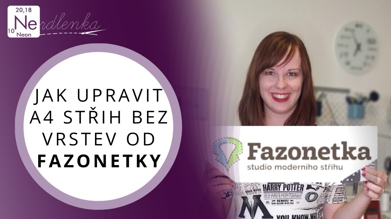 Jak upravit střih od Fazonetky pro projektor|Z formátu A4 bez vrstev formát pro projektor