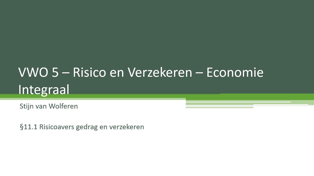 Domein G - Risico en informatie - Risicoaversie