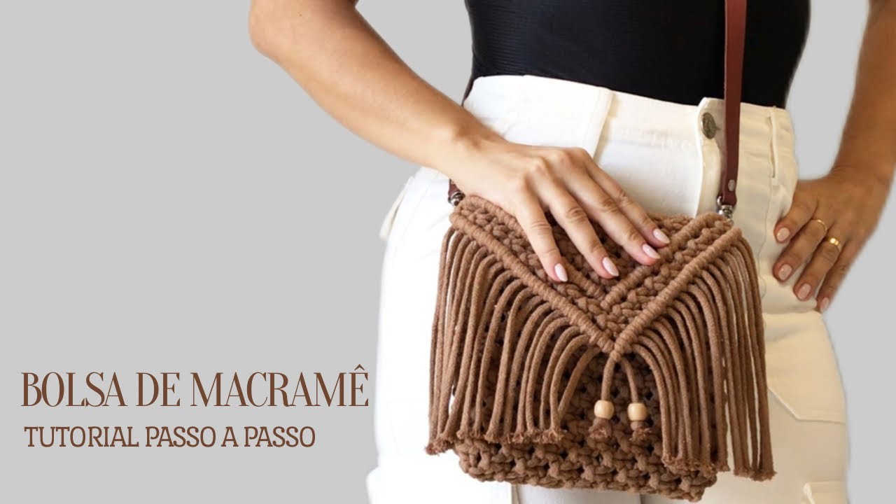 Bolsa em Macramê passo a passo | Macrame bag tutorial 