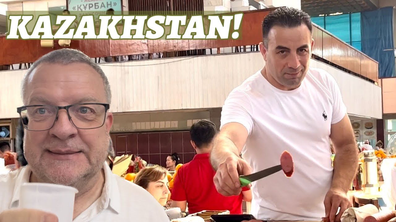 Not a fan of horse milk! Surprising food and drinks at the biggest bazaar in ALMATY, KAZAKHSTAN 🇰🇿