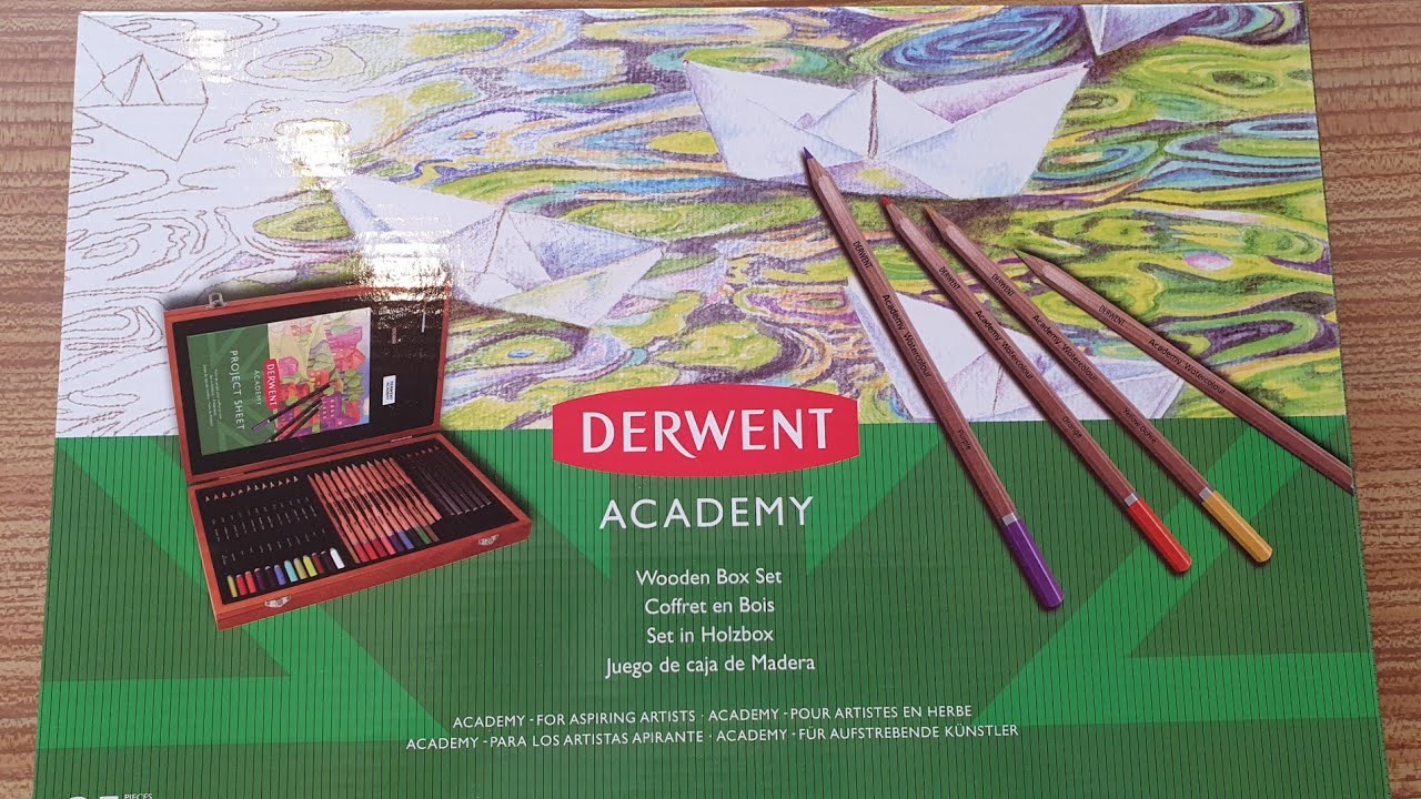 Derwent Academy  35 Pieces Wooden Box Set Review #Derwent  #coloringpencil #derwentcoloringpencils