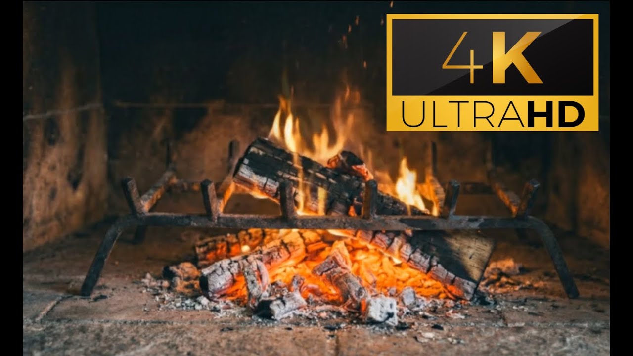 Crackling Fireplace Close-Up 🔥 | Real Fire Sounds | Cozy 4K Ambience