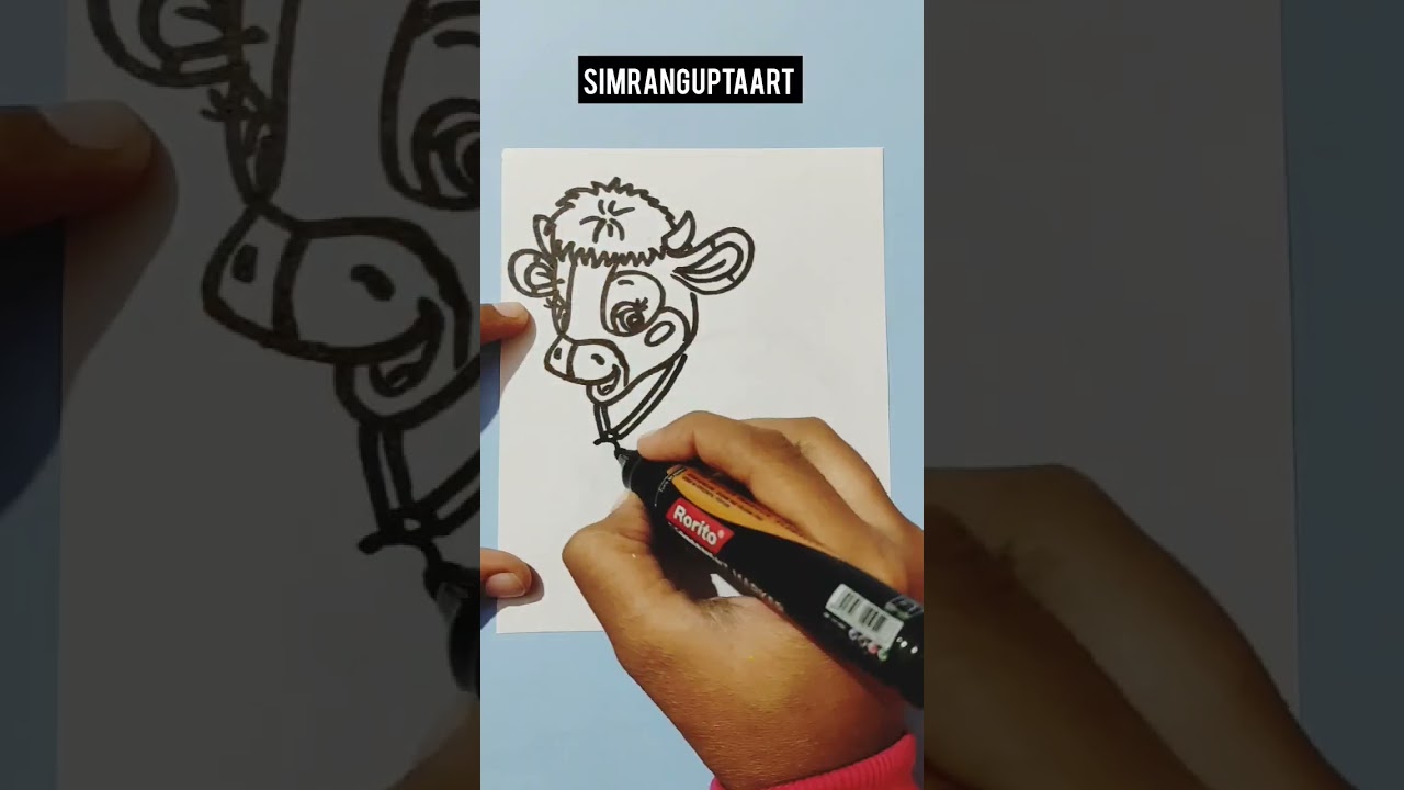 Super Easy Calf Drawing😍❤️ 