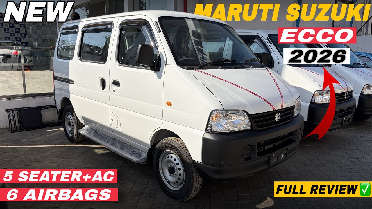 Maruti Suzuki Ecco 5 Seater+AC 2026 Model On-Road Price 🔥 Mileage, 6 Airbags & Full Details Review