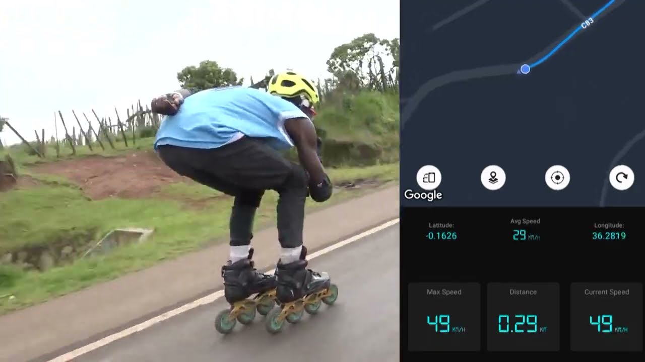 Bombing OlJororok Hills on Rollerblades