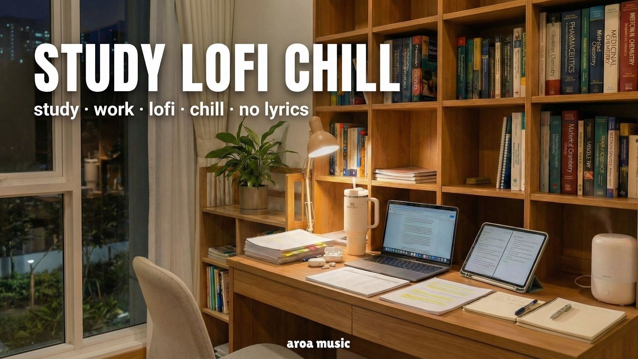 𝗣𝗹𝗮𝘆𝗹𝗶𝘀𝘁ㅣ(가사X) 밤공부 필수템 집중 로파이 🔥✨ㅣaesthetic night study deskㅣcozy lofi chill (no lyrics)