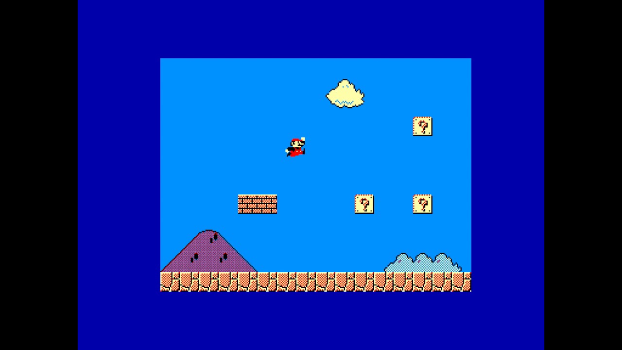 Super Mario Bros (demo 05) for Amstrad CPC 464 - Scrolling with CRTC R3