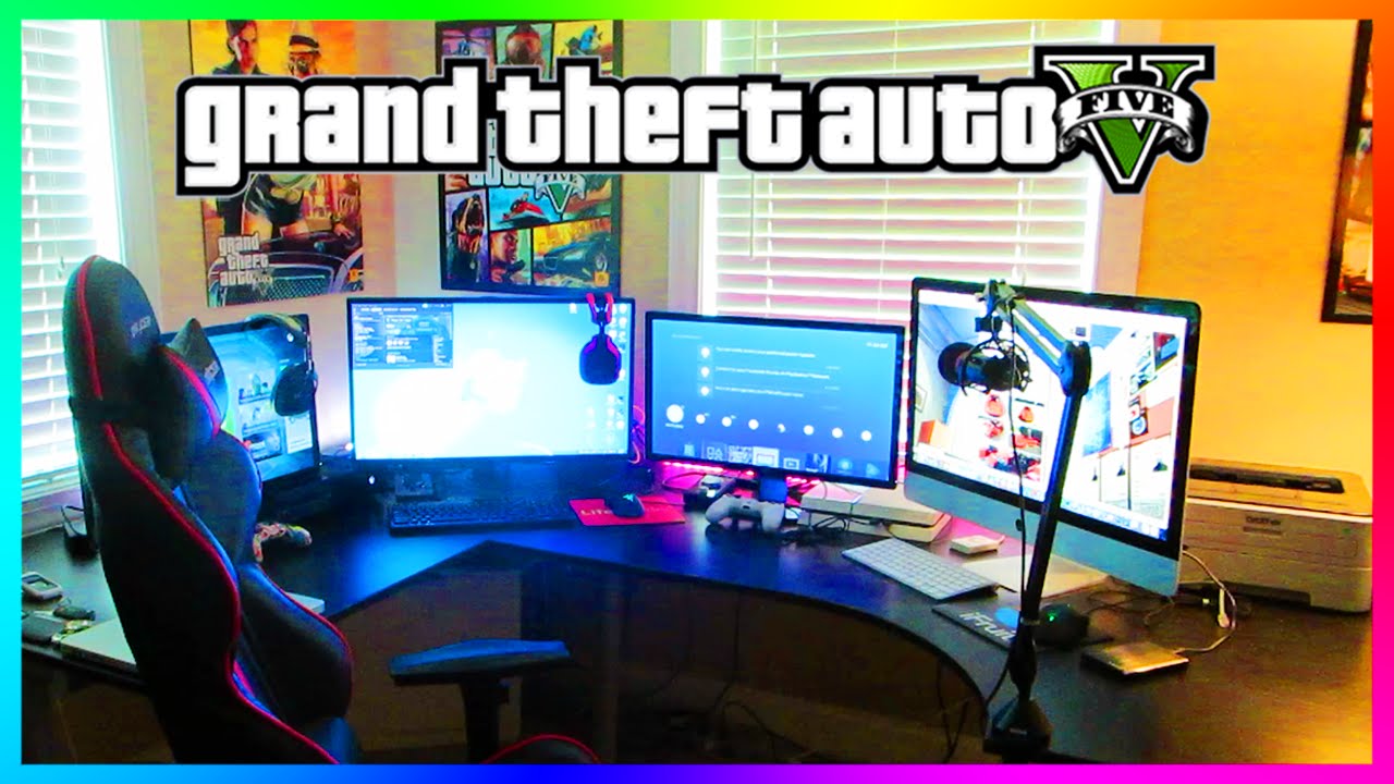 MrBossFTW's UPDATED 2015 GTA 5 Inspired Office & Gaming Setup Tour!