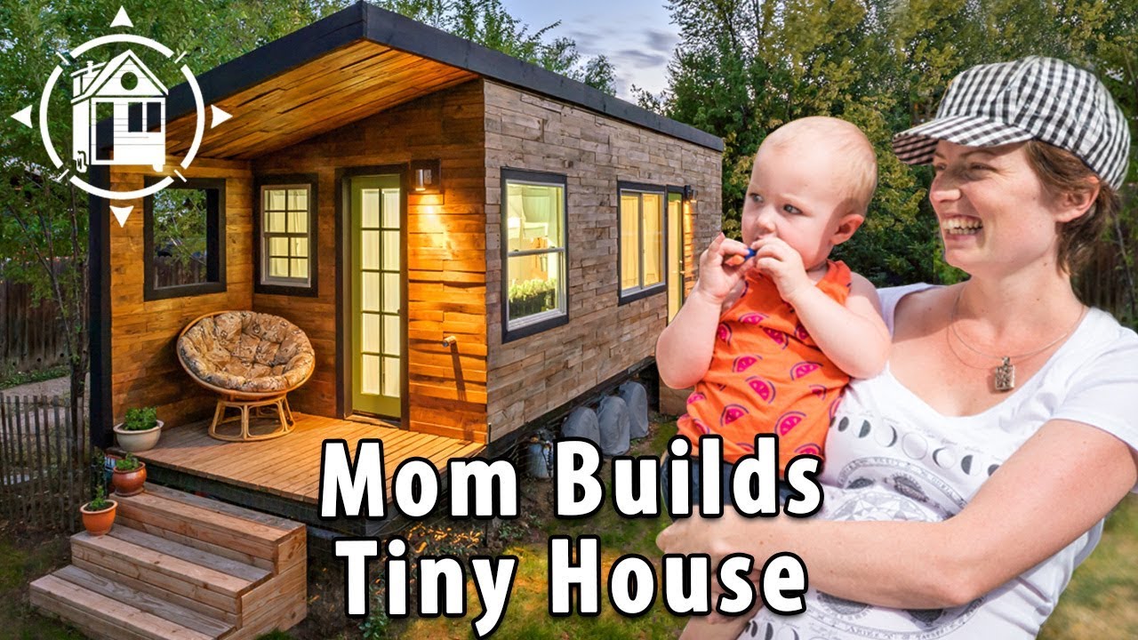 Tiny House Family! 2 Babies, & a Great Dane (Mom Built It)!